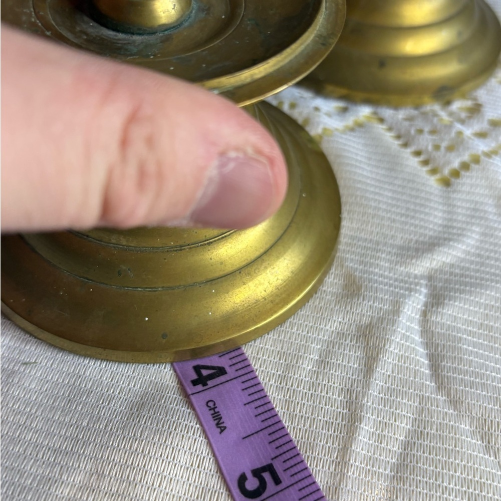 Vintage Elegant Brass Candle Holders - Picture 7 of 8